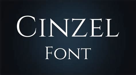 Cinzel Font Free Download .